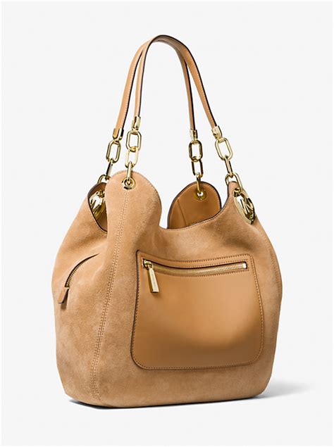 lillie large suede shoulder bag.